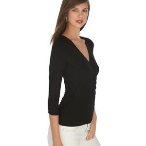 White House Black Market Ruched‎ Center Blouse Top